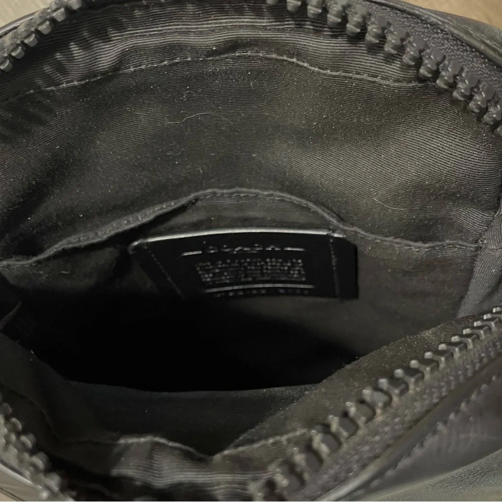 Men's COACH Black Leather SIGNATURE C Canvas CROSS--BODY Messenger CITY BAG